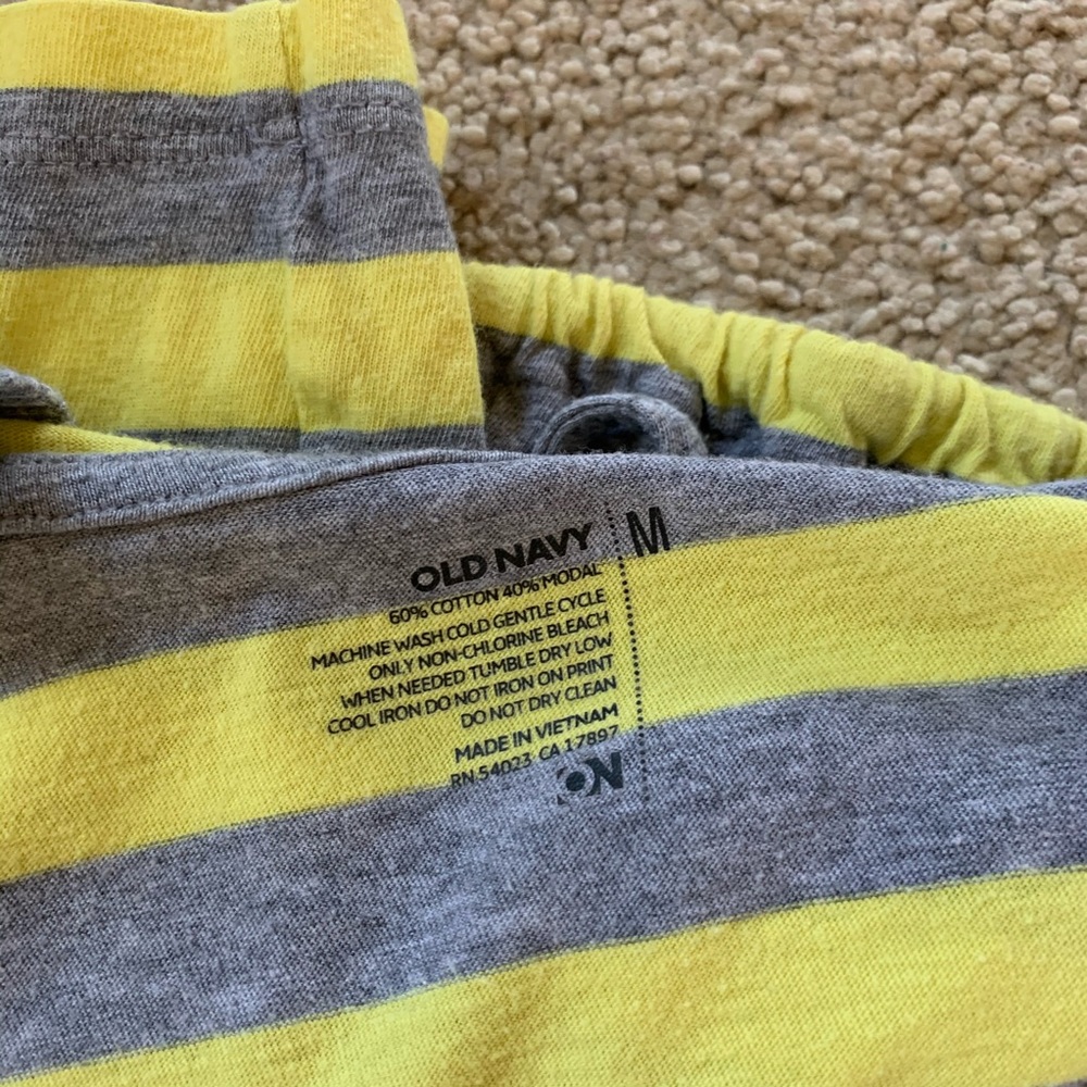 Old Navy Gray and Yellow Striped Long Sleeve Hoodie - Picture 6 of 6